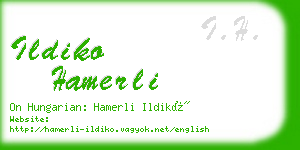 ildiko hamerli business card